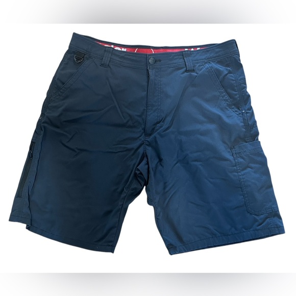 Men’s Gray Nylon Stretch Performance Cargo Hybrid Shorts Quick Dry Size 36 - Picture 1 of 6